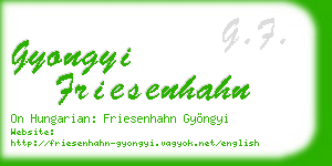 gyongyi friesenhahn business card